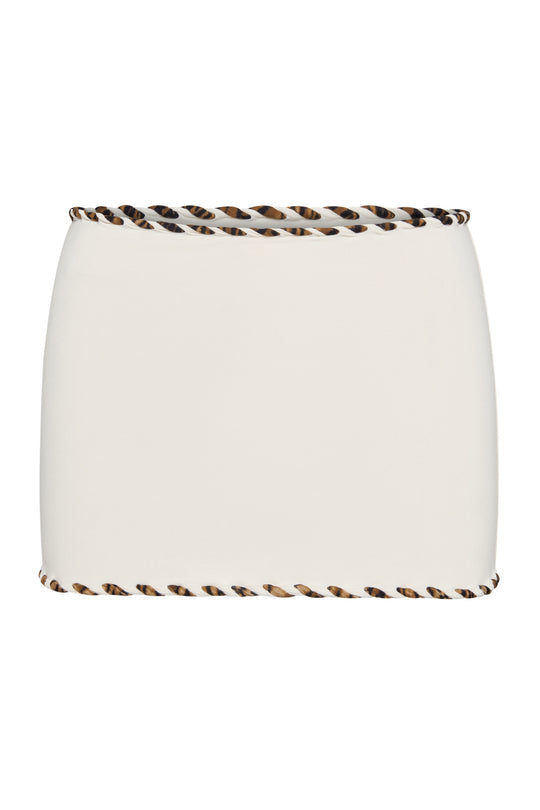Bliss Mini Skirt - Ivory Tiger