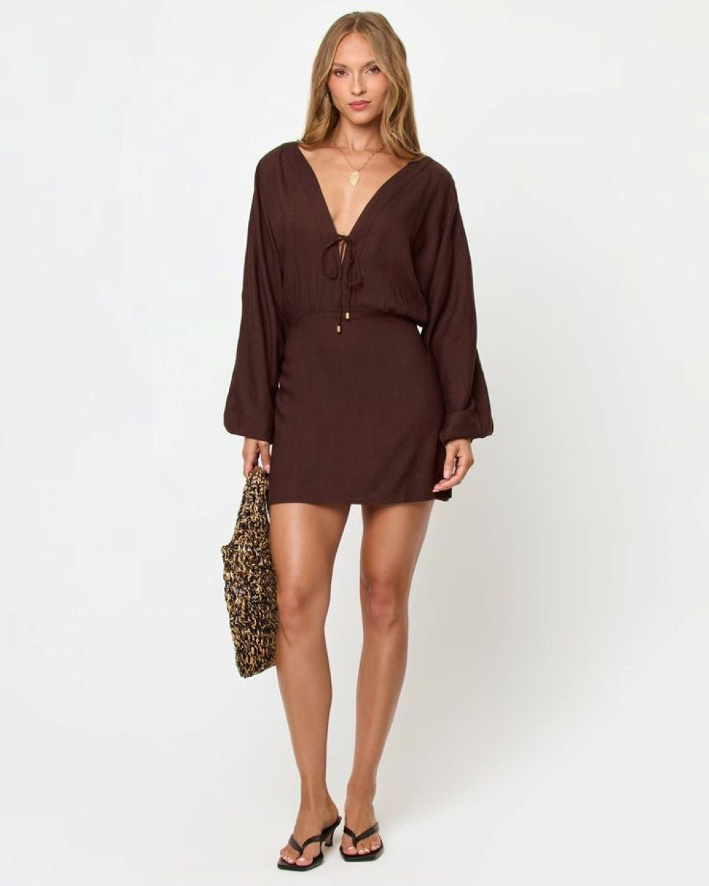 Deia Mini Dress - Espresso