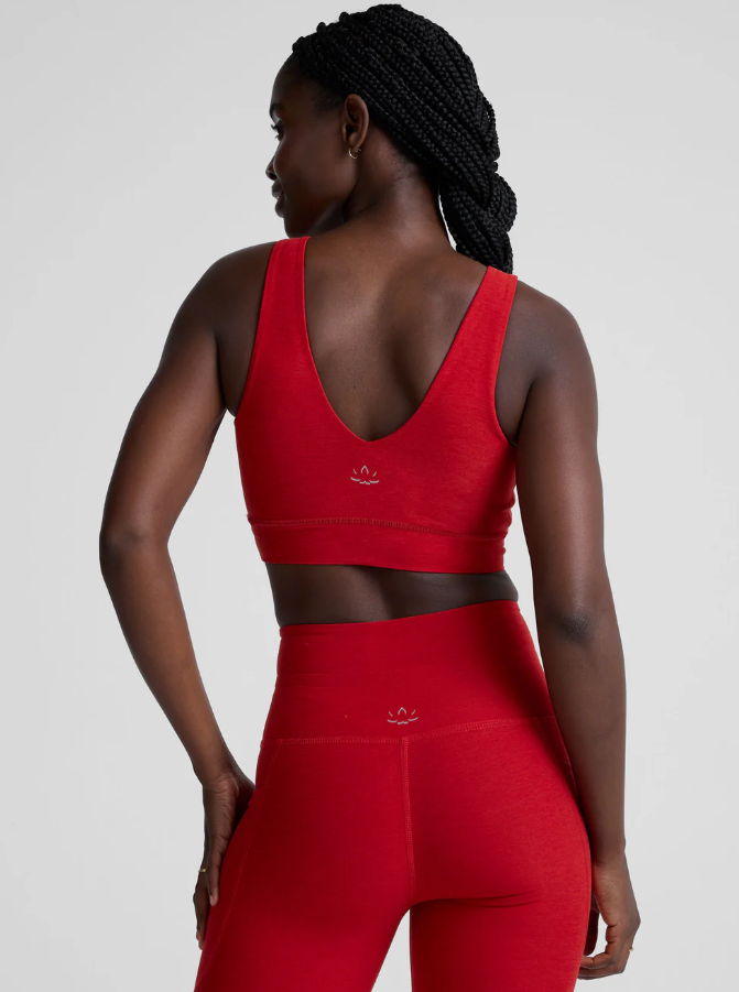 Spacedye Good Day Long Line Bra - Holly Red