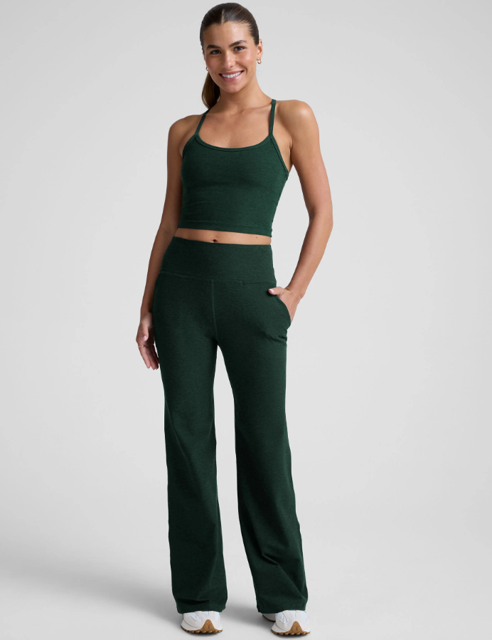Spacedye Laid Back Wide Leg Pant - Dark Spruce Green
