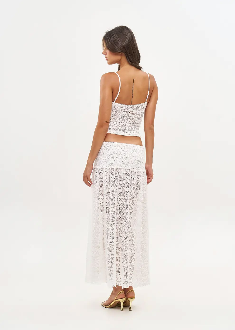 TRISTA SKIRT - WHITE LACE
