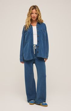 AllDay Knit Denim Set by ZS in Vintage Indigo - Sunset Park Resort shop_name