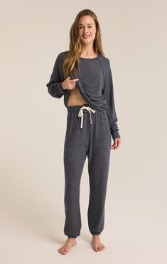 Lounge Stripe Set by Z Supply in Eclipse - Sunset Park Resort