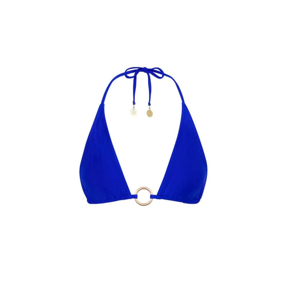 Ring Halter Bikini Top - Blue Lagoon