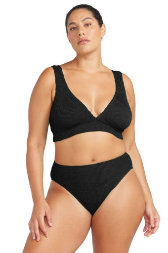 Black textured bikini by Oceanus in plus size - Sunset Park Resort shop
