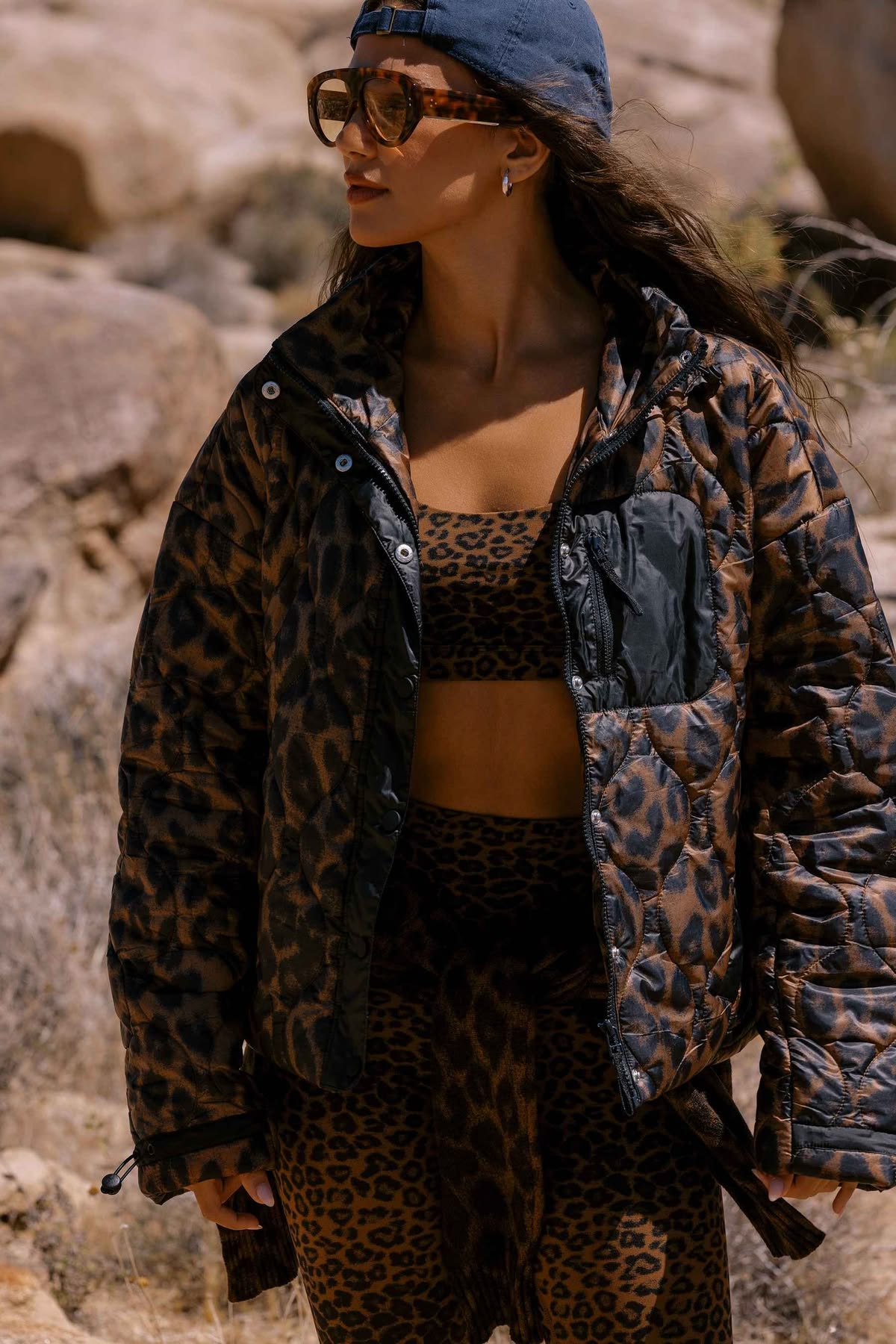 harvie jacket - caramel leopard