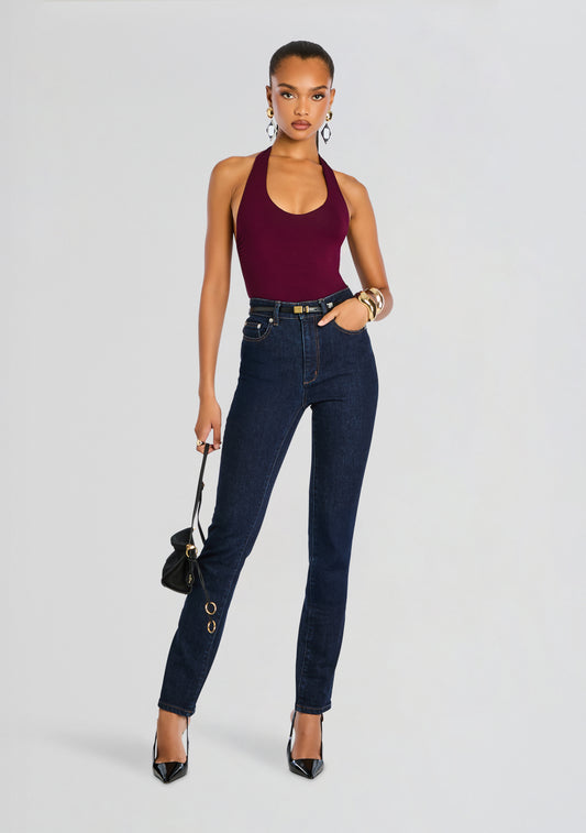 Betsy High Rise Skinny Jean - Rinse Dark Blue
