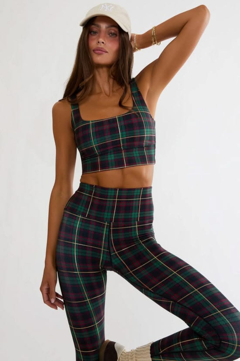 piper legging - pine hollow plaid