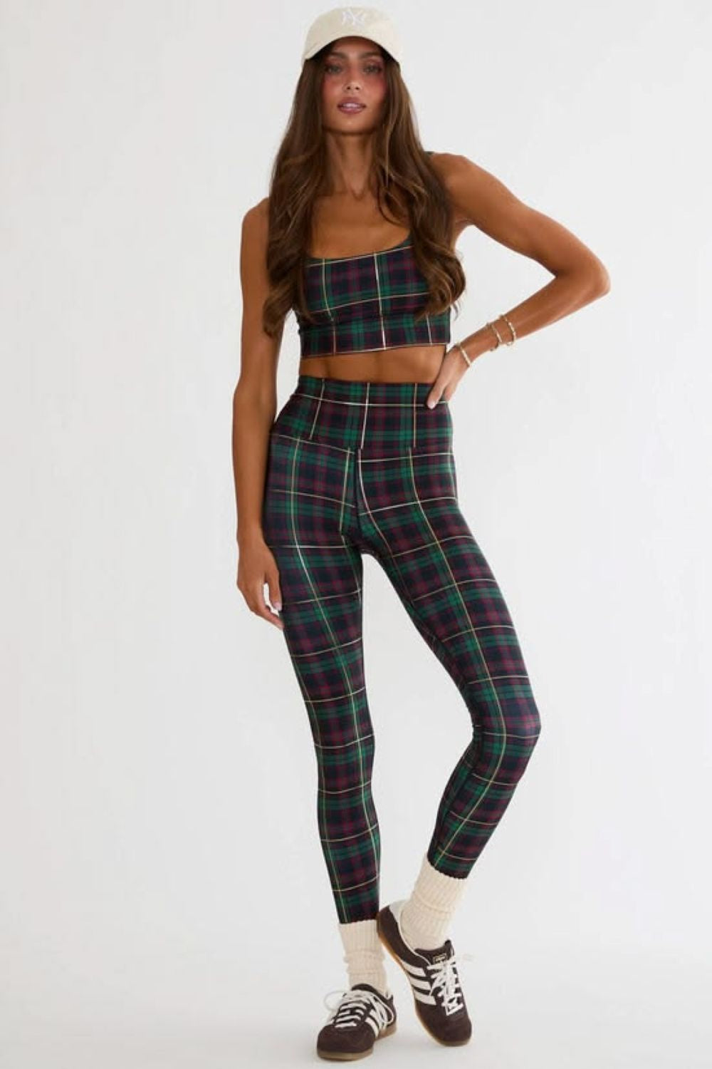 piper legging - pine hollow plaid
