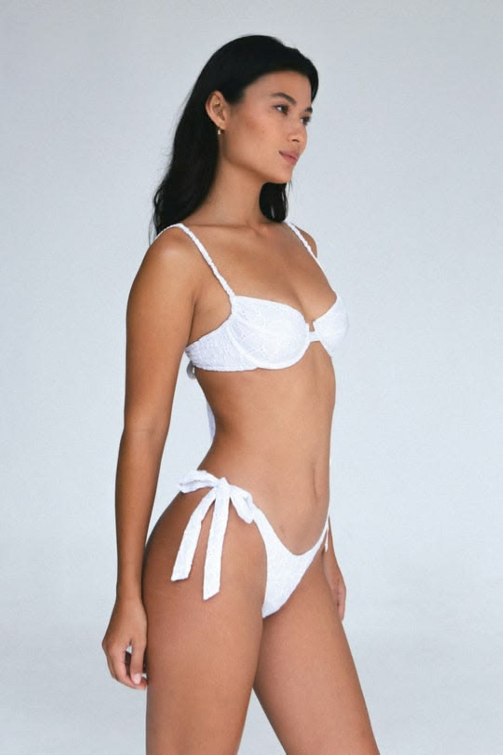 Terra Eyelet Bikini Bottom - white