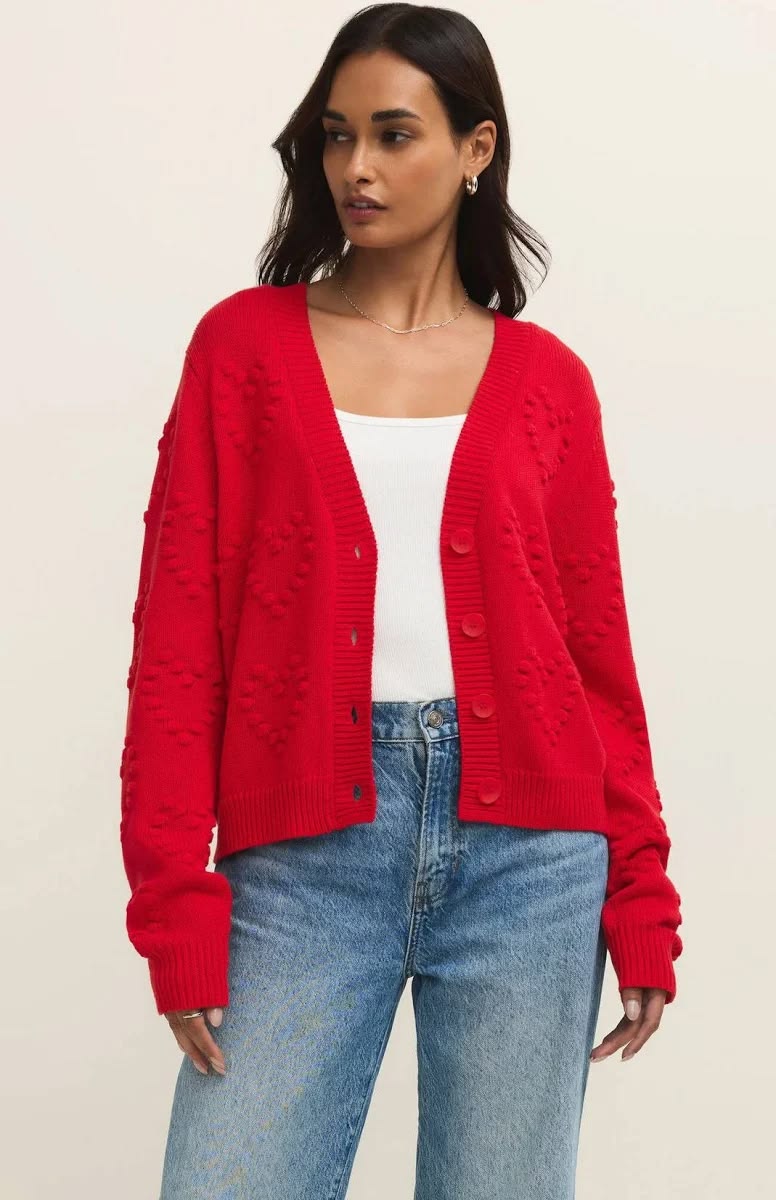 All Yours Cardigan - Kiss Me Red