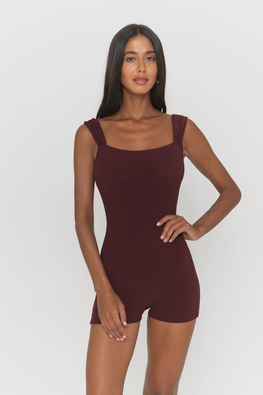 Brooklyn Terry Playsuit - Merlot