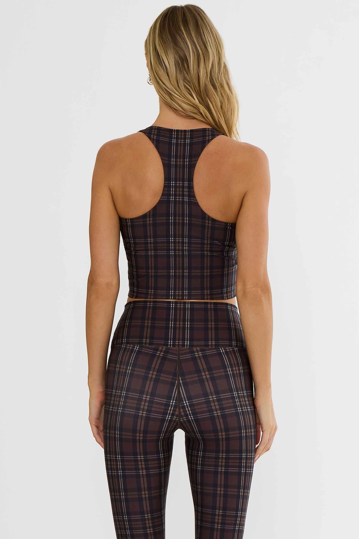 yara top - chocolate bar plaid
