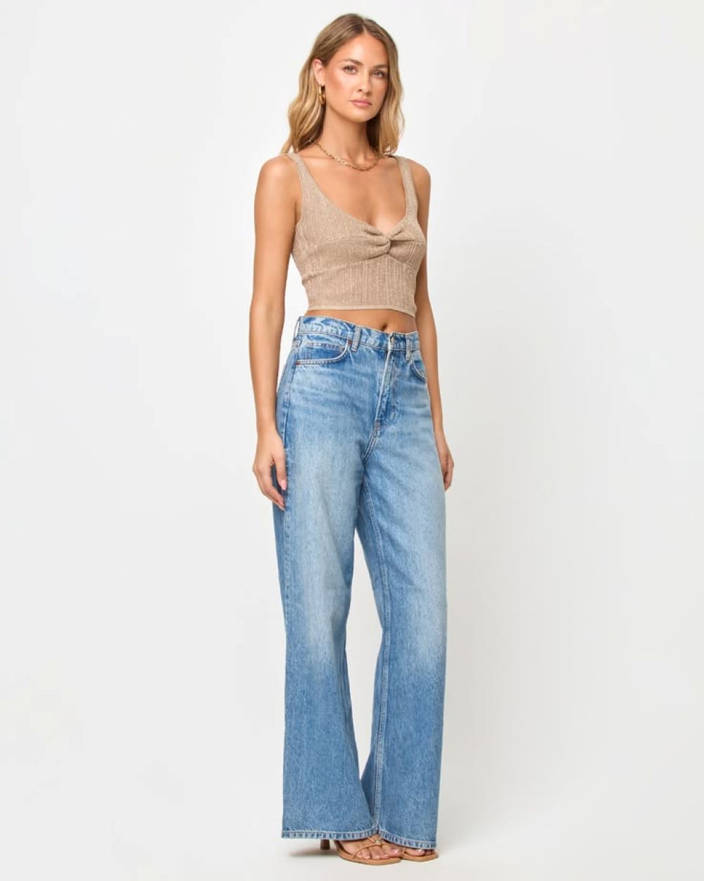 Whitney Tank - Metallic Gold