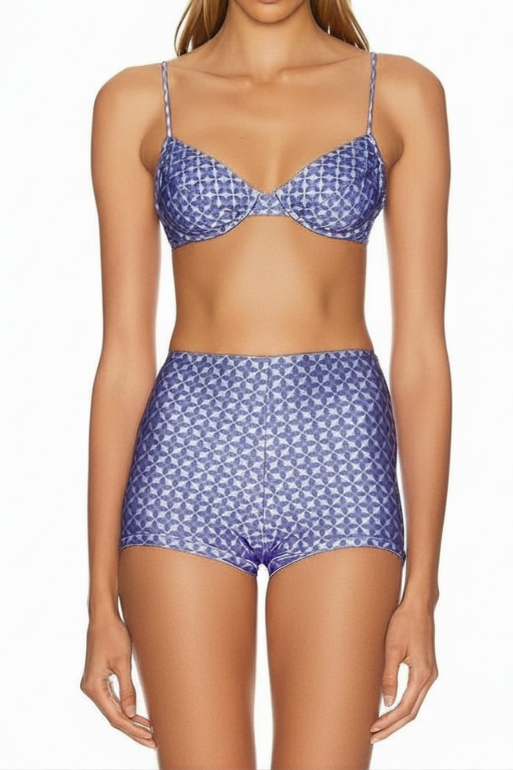 Clarissa Bikini Top - Indigo Print