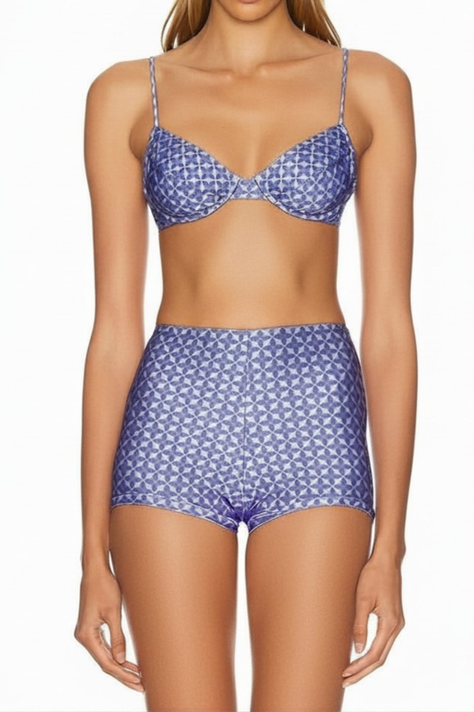 Clarissa Bikini Top - Indigo Print