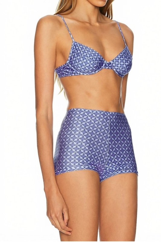 Yaheli Bikini Bottom - Indigo Print