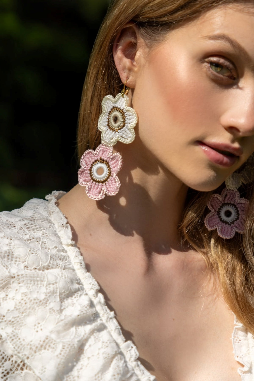 Fleur Hand-Crocheted Earrings