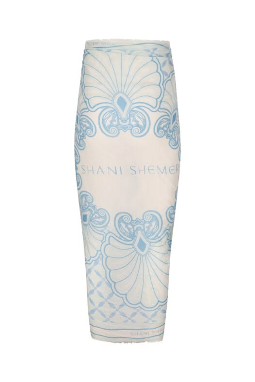Aqua Shell Pareo - Aqua Shell Print