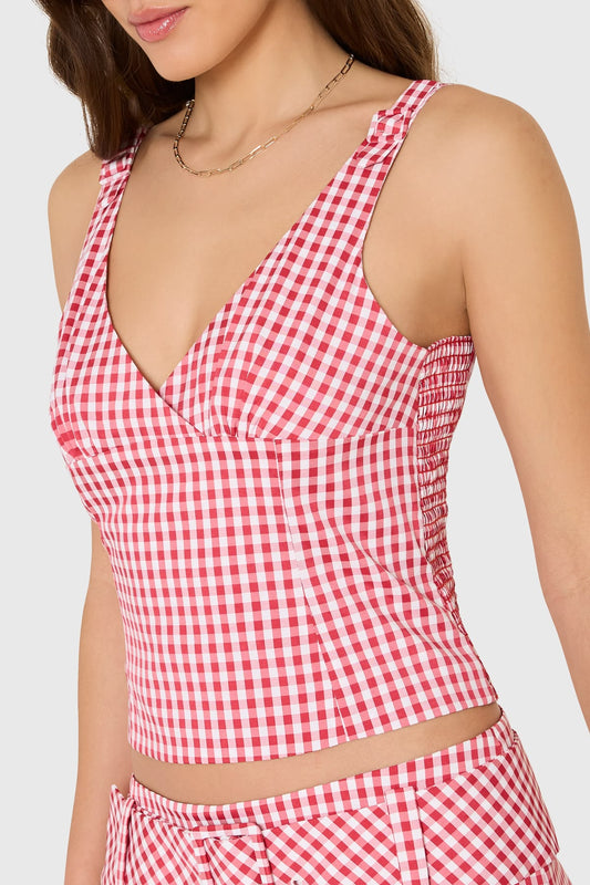 Alistair Top -Red White