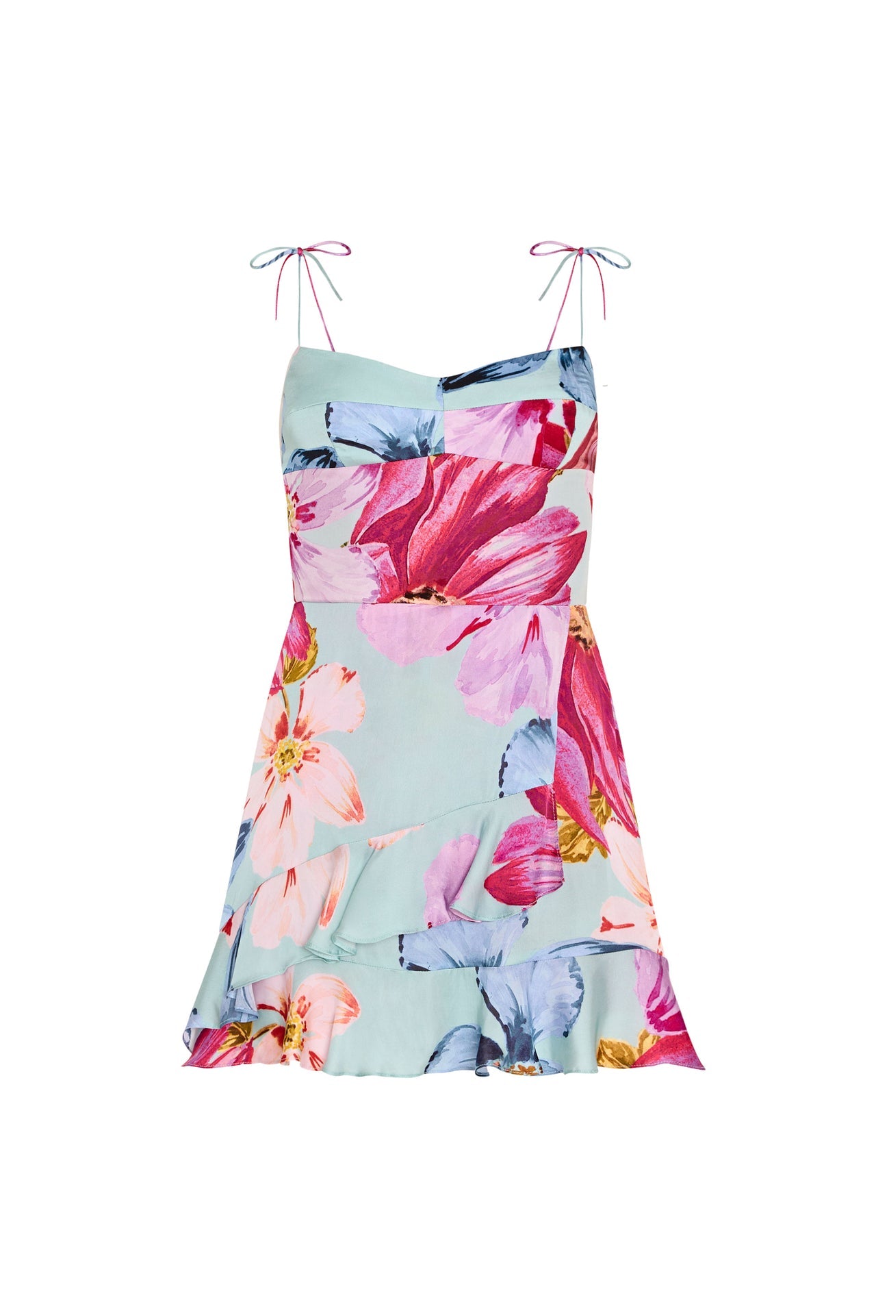 Amanda Uprichard 
Magnolia Romper - Daphne Floral - Blue Multi