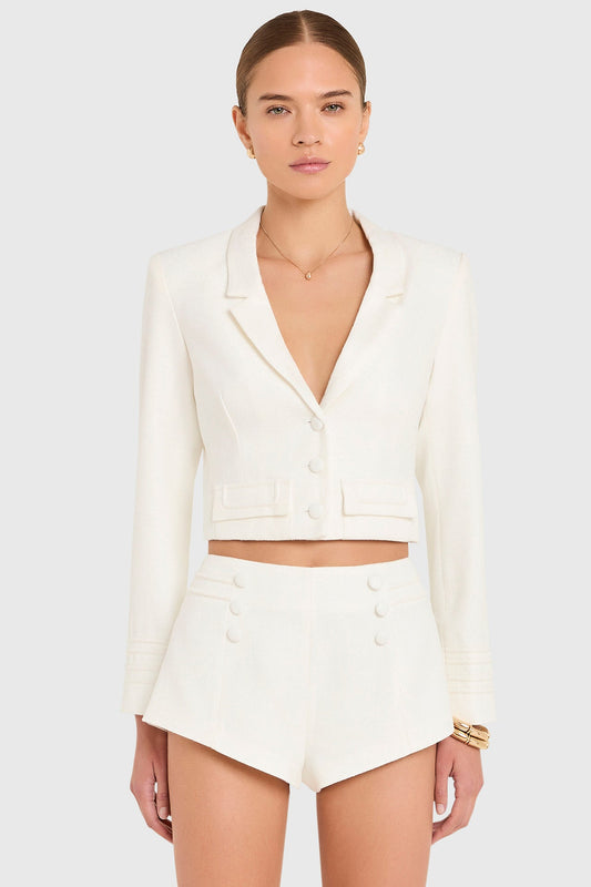 Courtney Jacket - Ivory Tweed