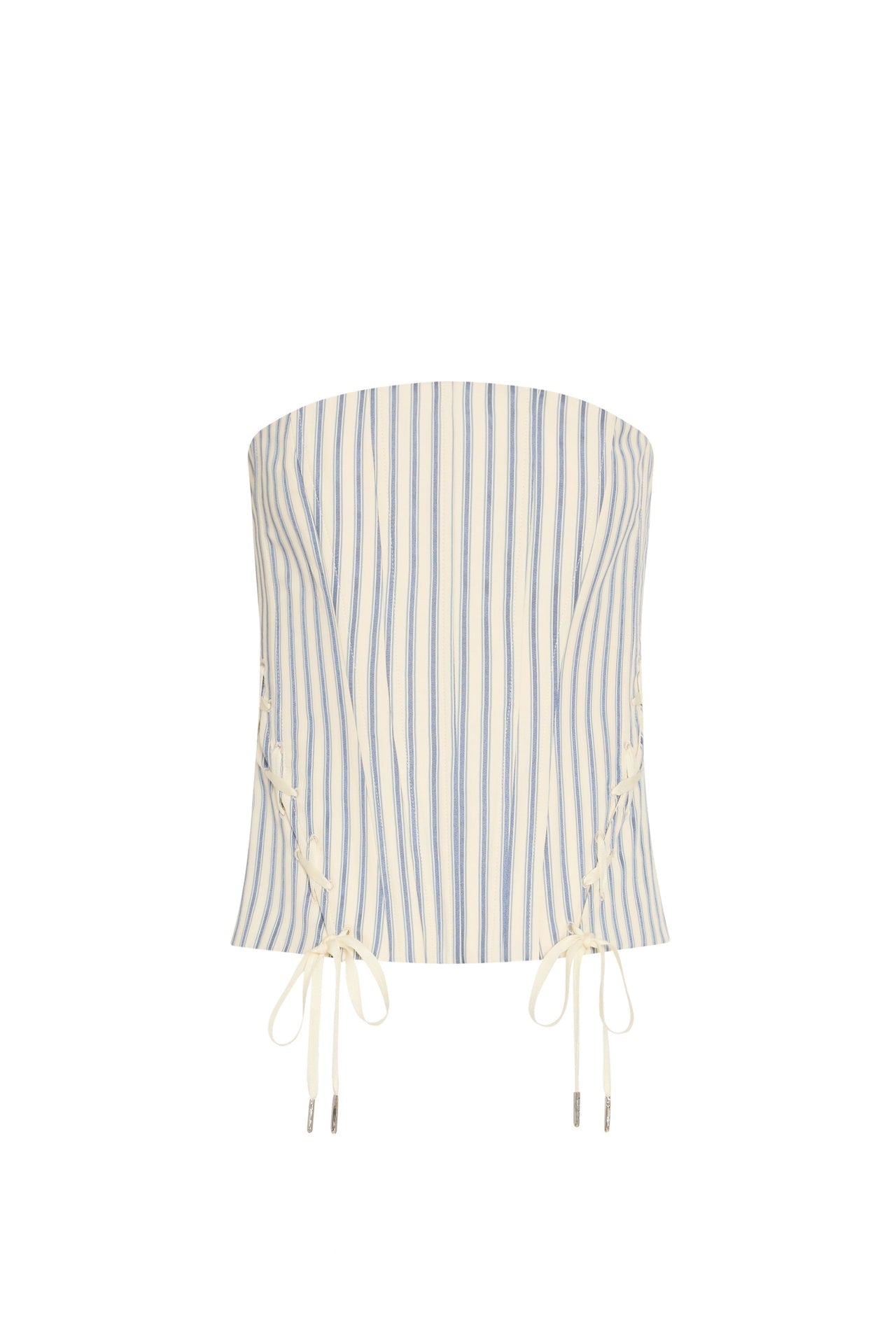 Amanda Uprichard Oxford Stripe Hathaway Corset available In stock