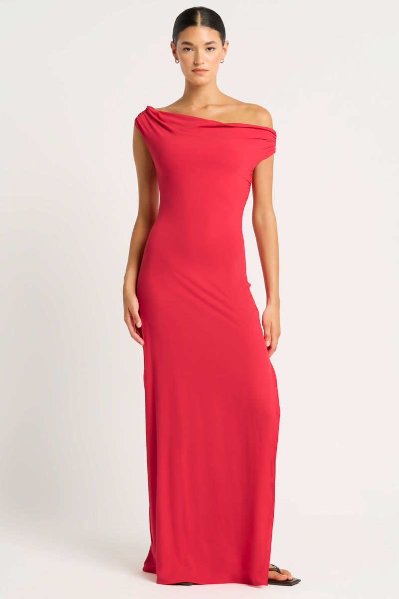 Nixi Maxi Dress by BARE in Cherry Aude - Sunset Park Resort shop