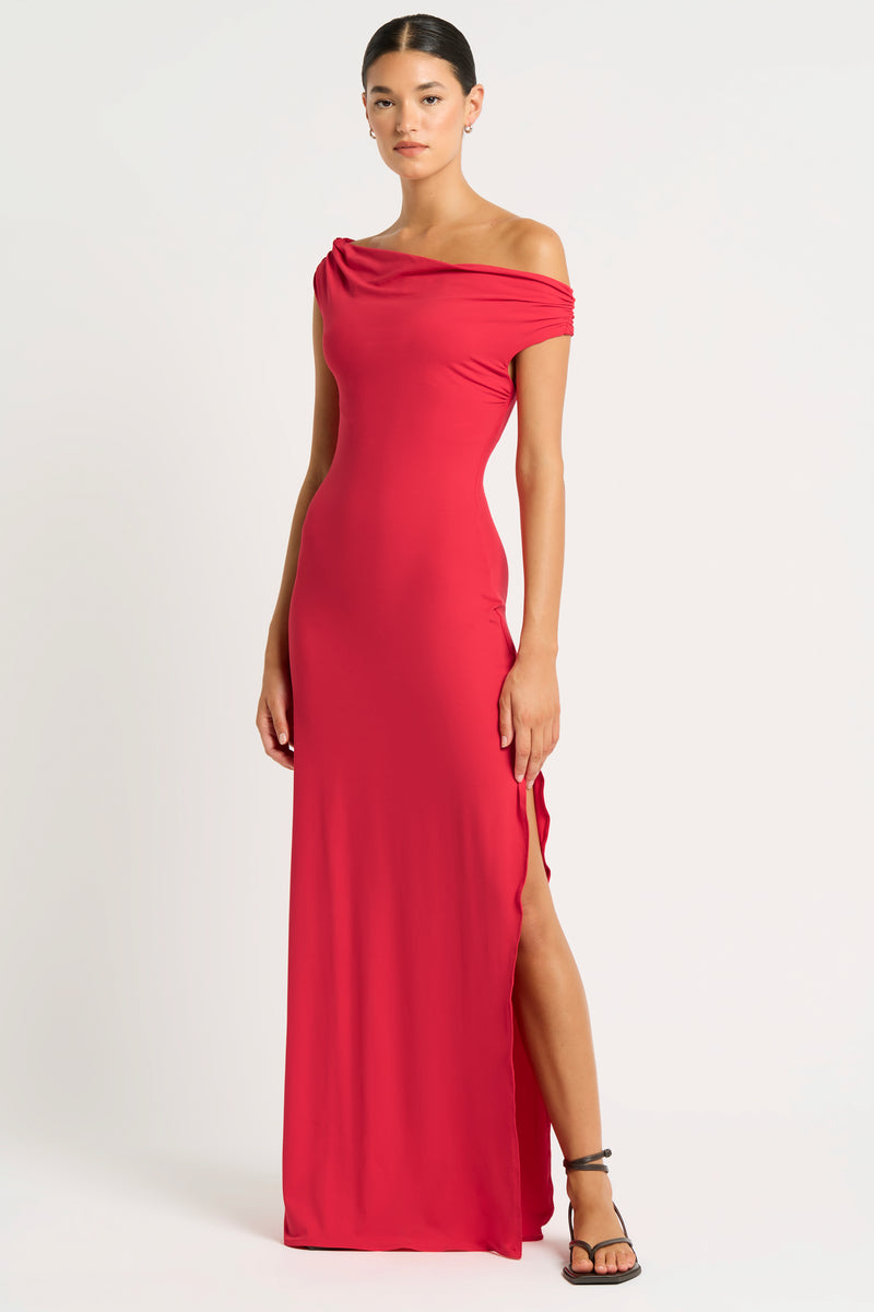 Nixi Maxi Dress by BARE in Cherry Aude - Sunset Park Resort shop