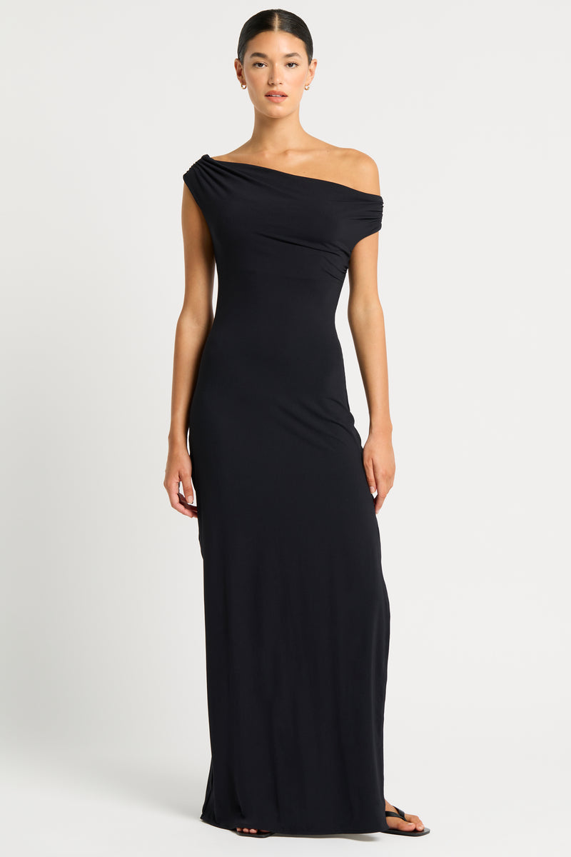Nixi Maxi Dress by BARE646PL in Black Aude - Sunset Park Resort
