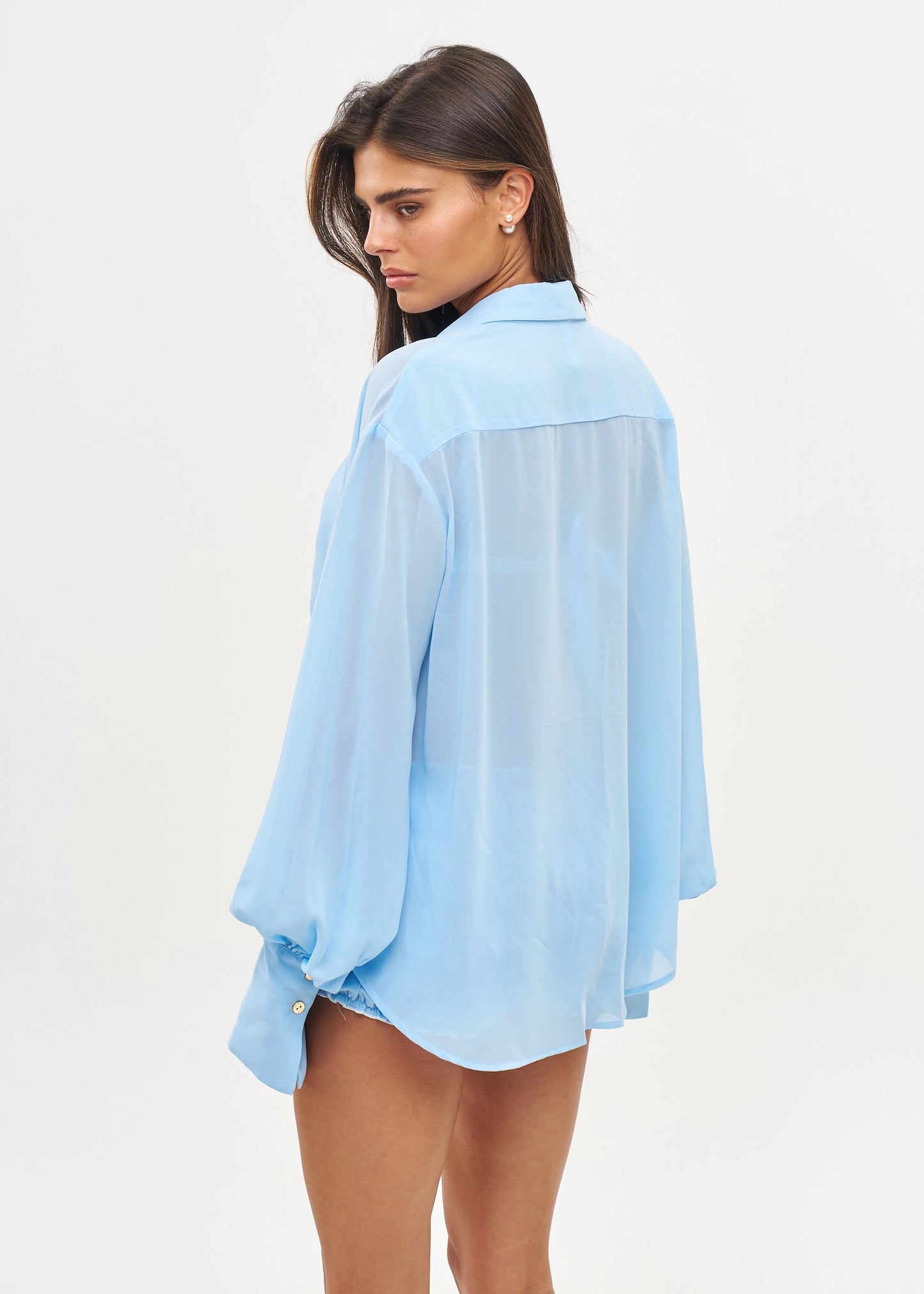 Bananhot Paloma Shirt - Pacific Blue - Back Detail
