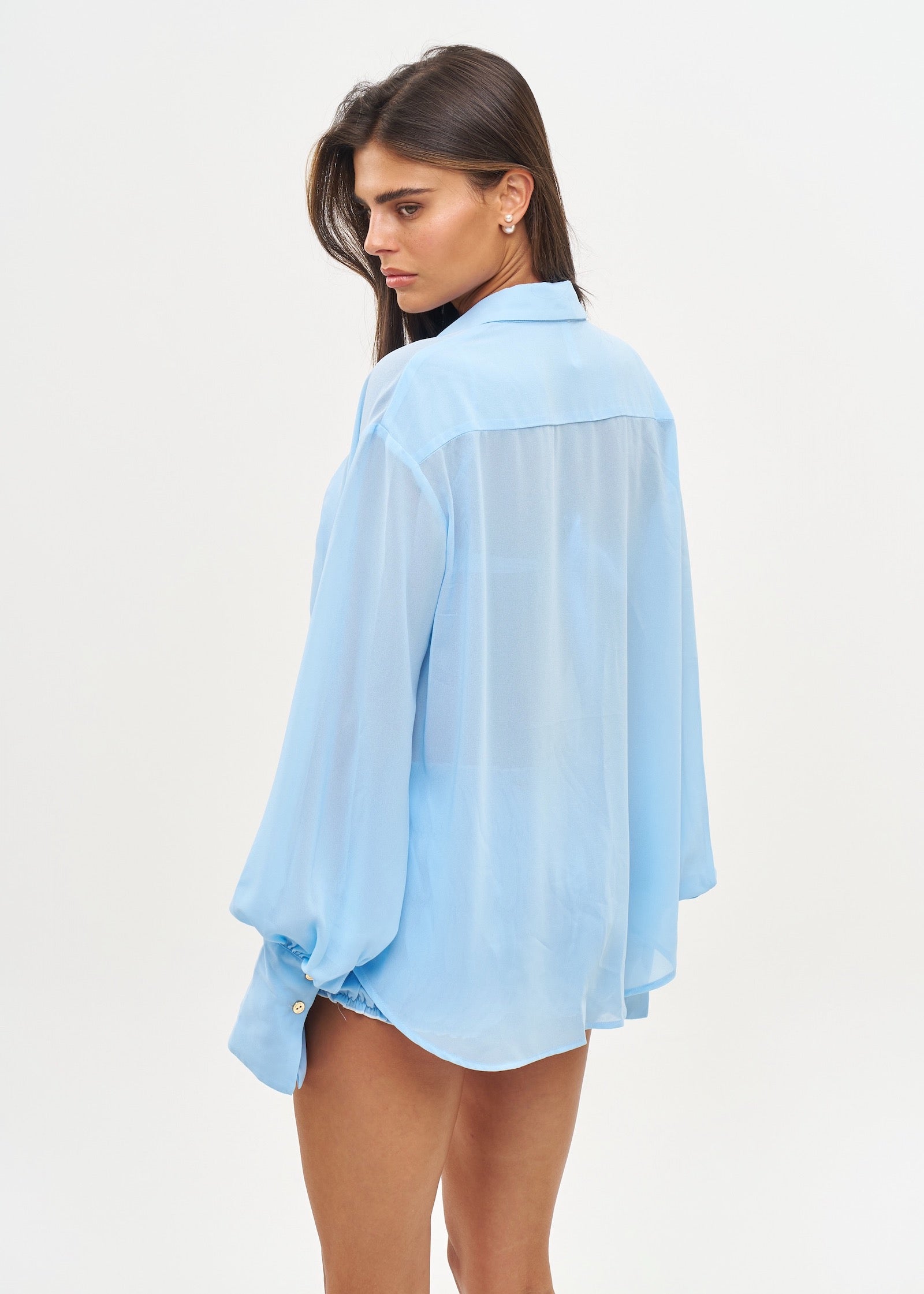 Bananhot Paloma Shirt - Pacific Blue - Back Detail