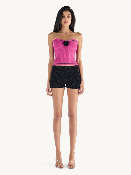 Colette Corset - Geranium Sequin