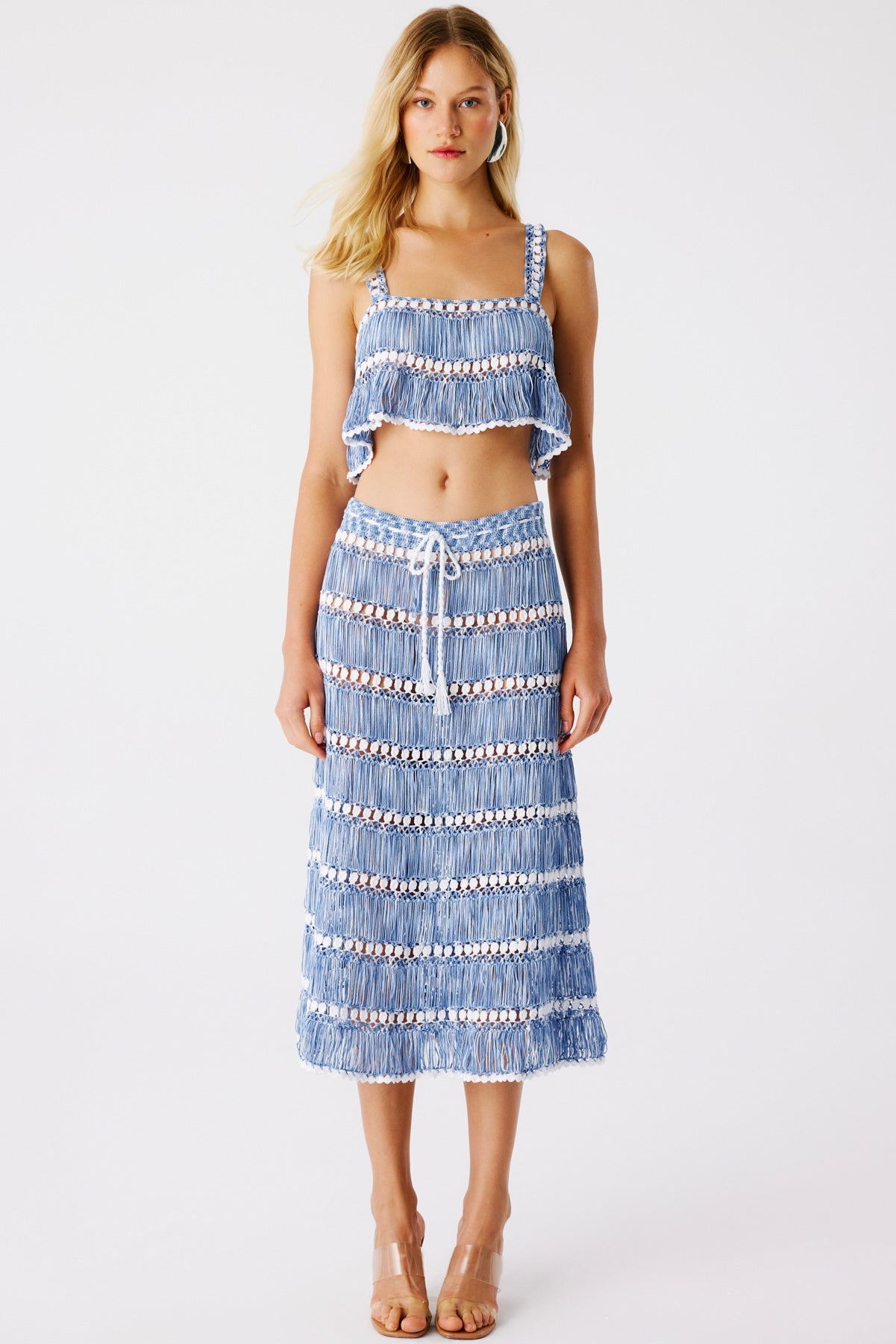 Elsa Hand Crochet Midi Skirt