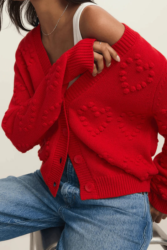 All Yours Cardigan - Kiss Me Red