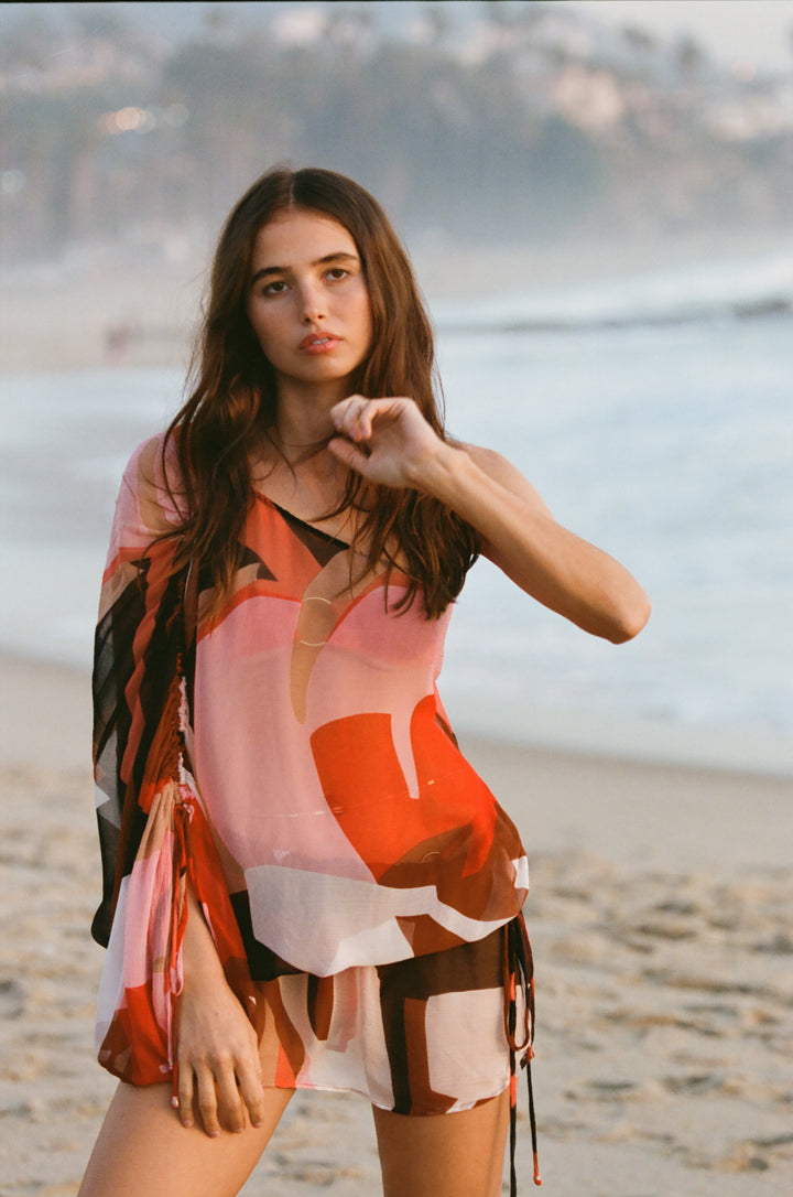 INDAH-ZARA-Dress Sheer Beachy One Shoulder | In Stock LA