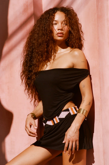 Maha Crop Top -Black