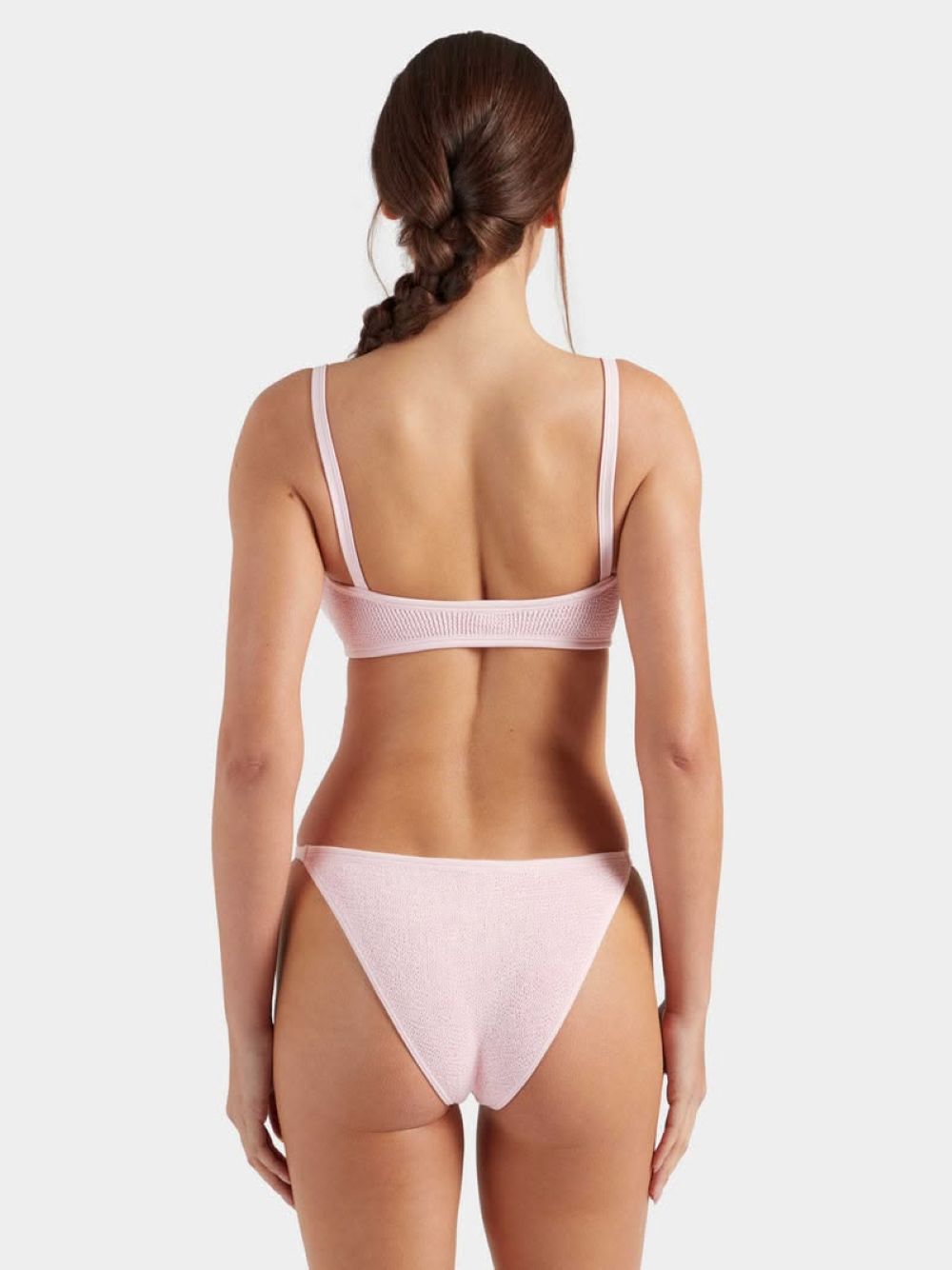 IRIS BIKINI WITH GOLD HOOPS - BALLET PINK