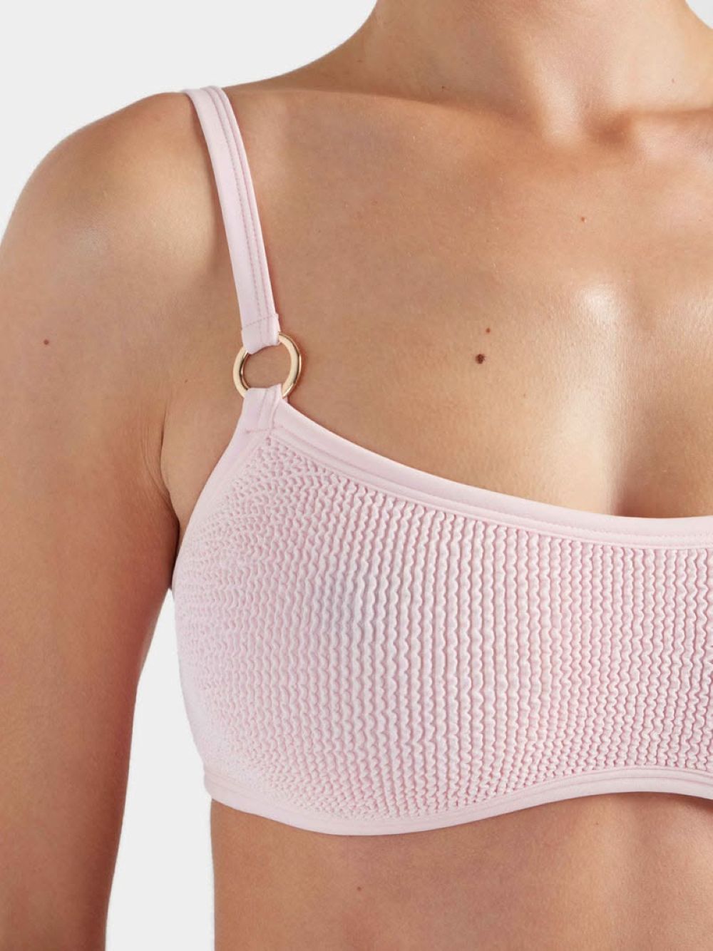IRIS BIKINI WITH GOLD HOOPS - BALLET PINK