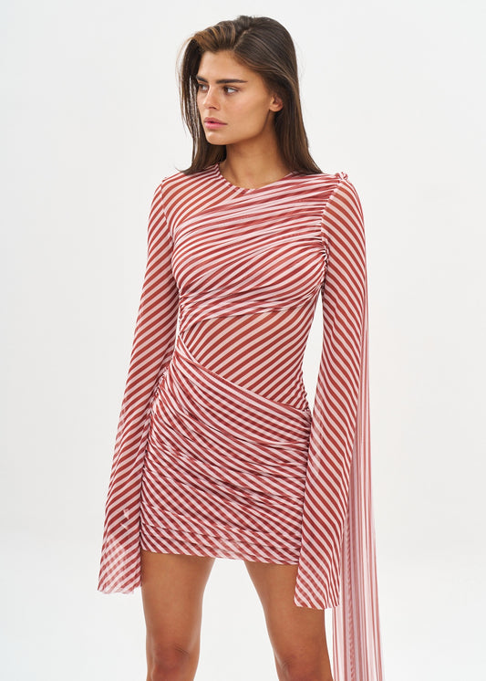 MARISSA MINI DRESS - RUSSET STRIPES