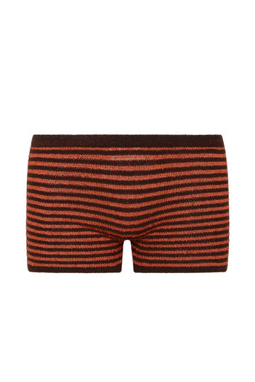Indah Tyla Short | Orange and Brown Stripe | Vintage-Inspired Cult Classic Summer Staple | Sunset Park Resort