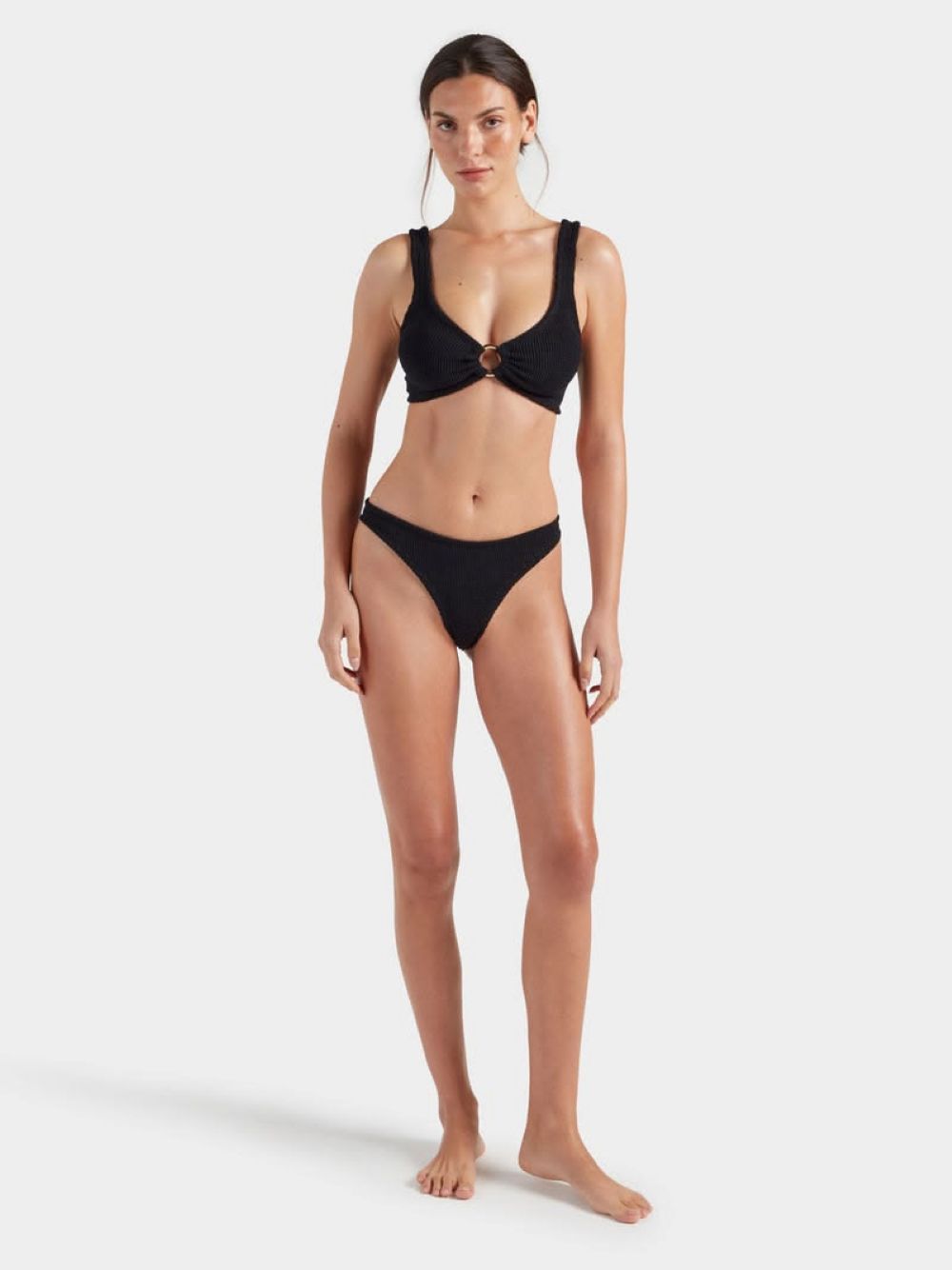 JULIA GOLD HOOP BIKINI - BLACK