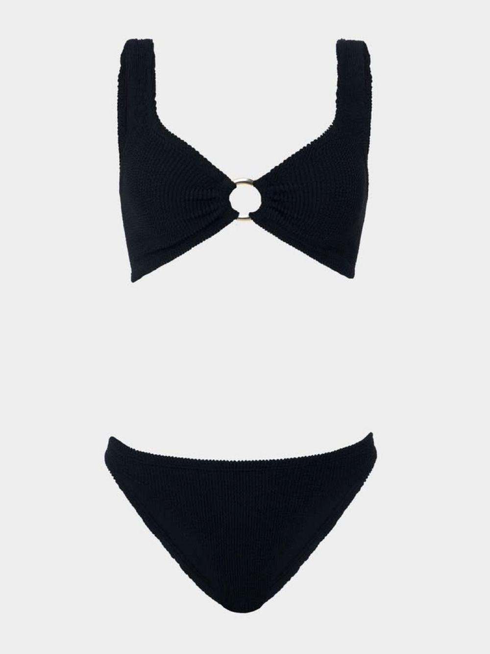 JULIA GOLD HOOP BIKINI - BLACK