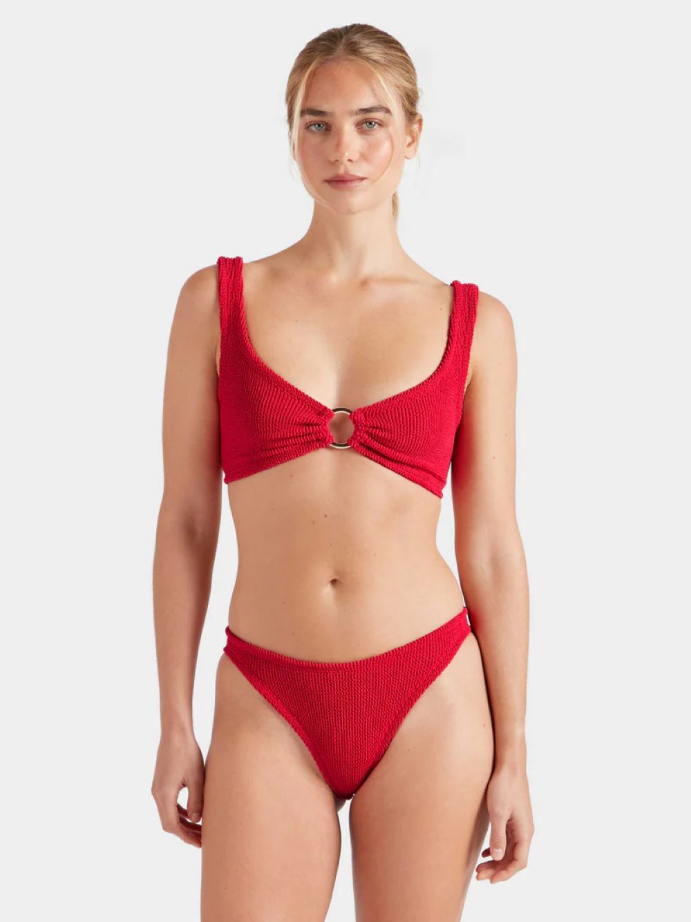 JULIA GOLD HOOP BIKINI - RED