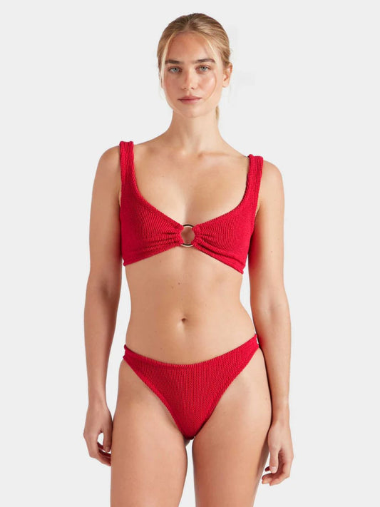 JULIA GOLD HOOP BIKINI - RED