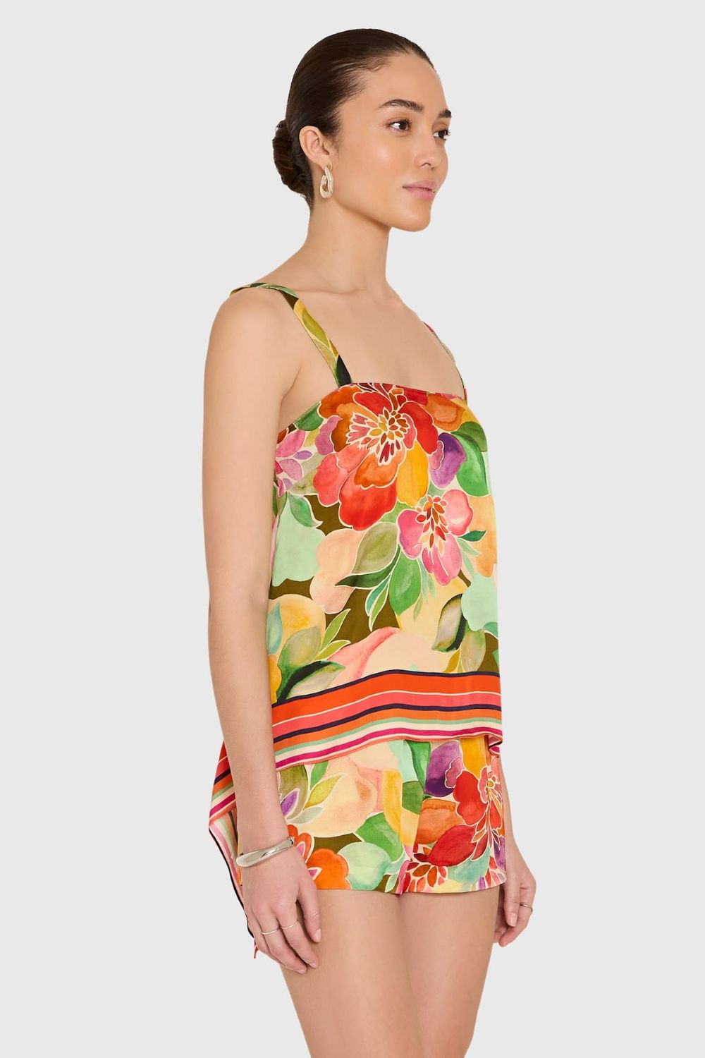 Keyshia Top - Dominica Scarf Print