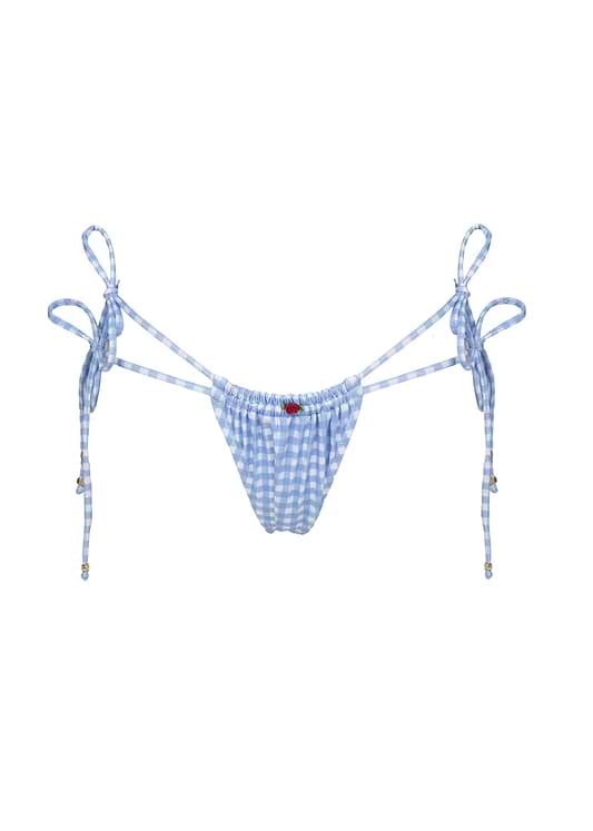 Kyma Bottom - Light Blue Gingham