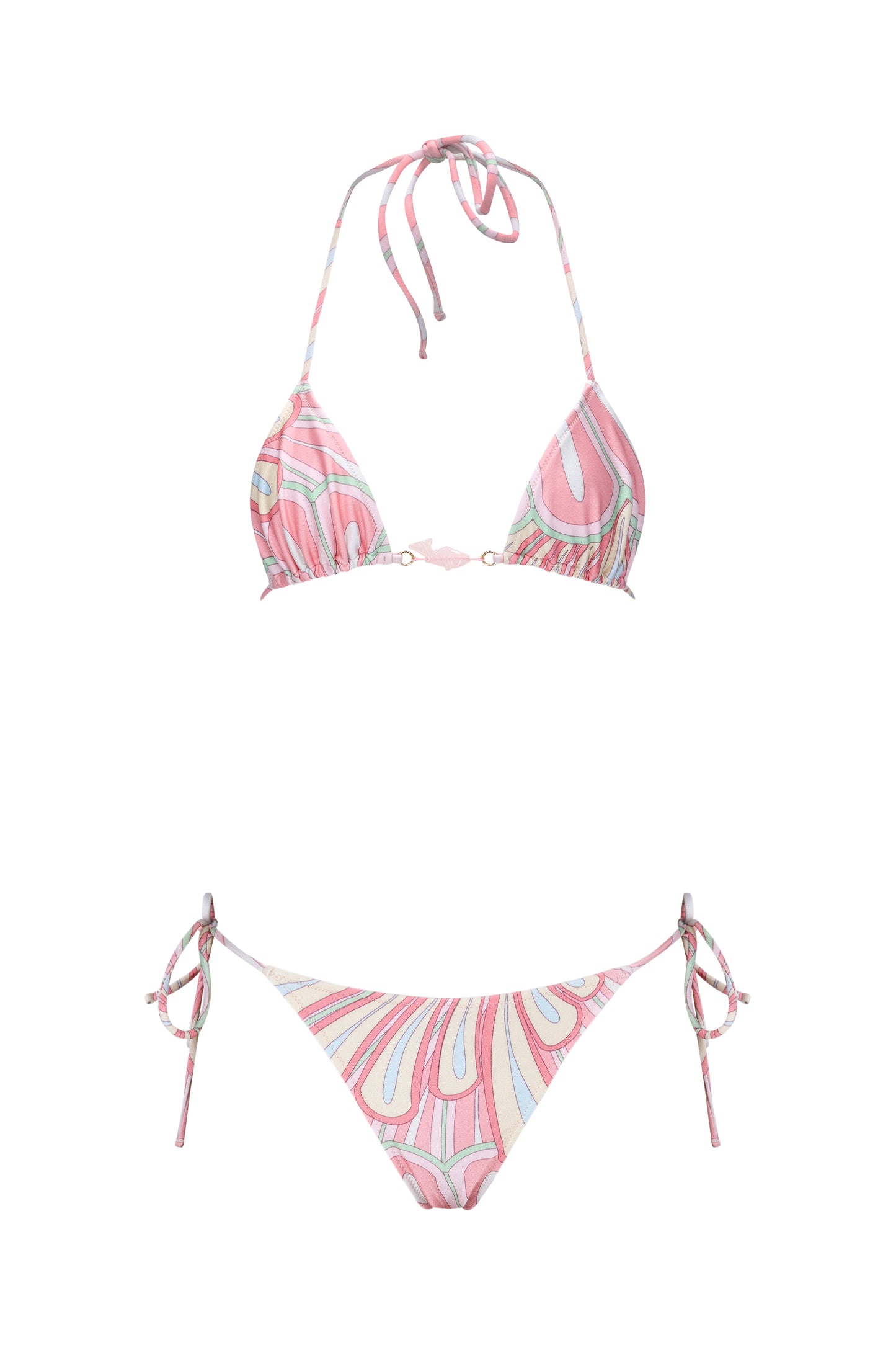 Lenora Bikini Top - Pink Flower Print