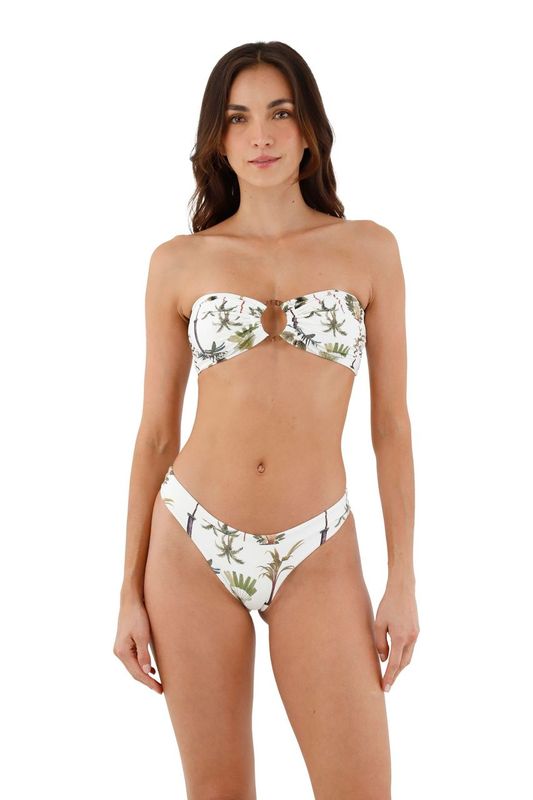 Cast Bandeau by Malai in Green Wood - Sunset Park Resort swimwear