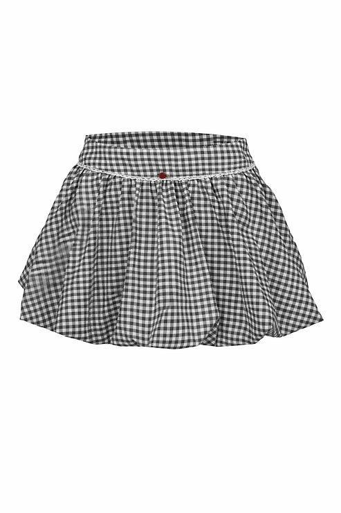 Micaela Skirt - Black & White Gingham